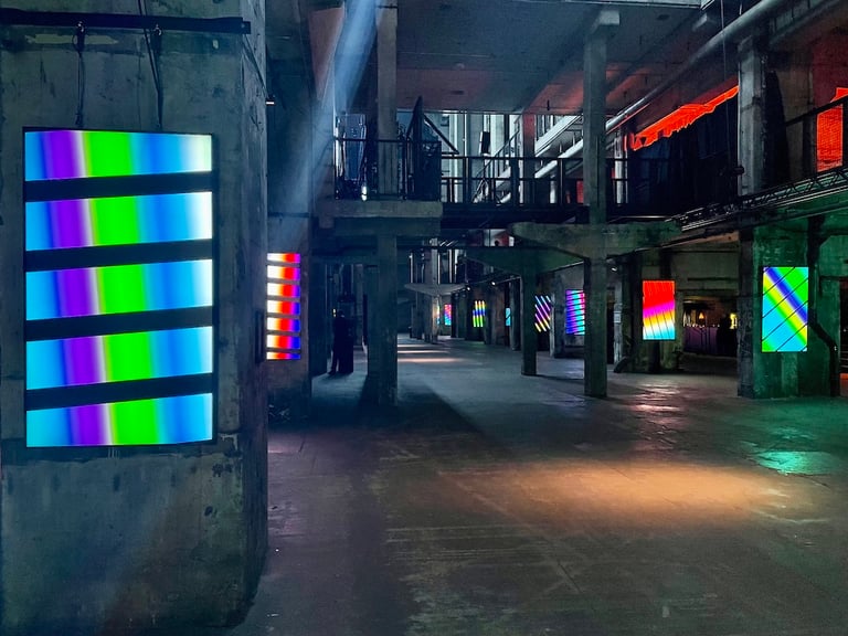 Installation view of Jeff Davis, Inflections (2022) at Bright Moments Berlin. Courtesy of the artist and Bright Moments