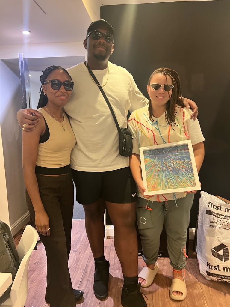 Ayesha Kazim, Fingacode, and IX Shells with untitled (2022) gifted by Fingacode to IX Shells. Courtesy of the artists and ARTXCODE