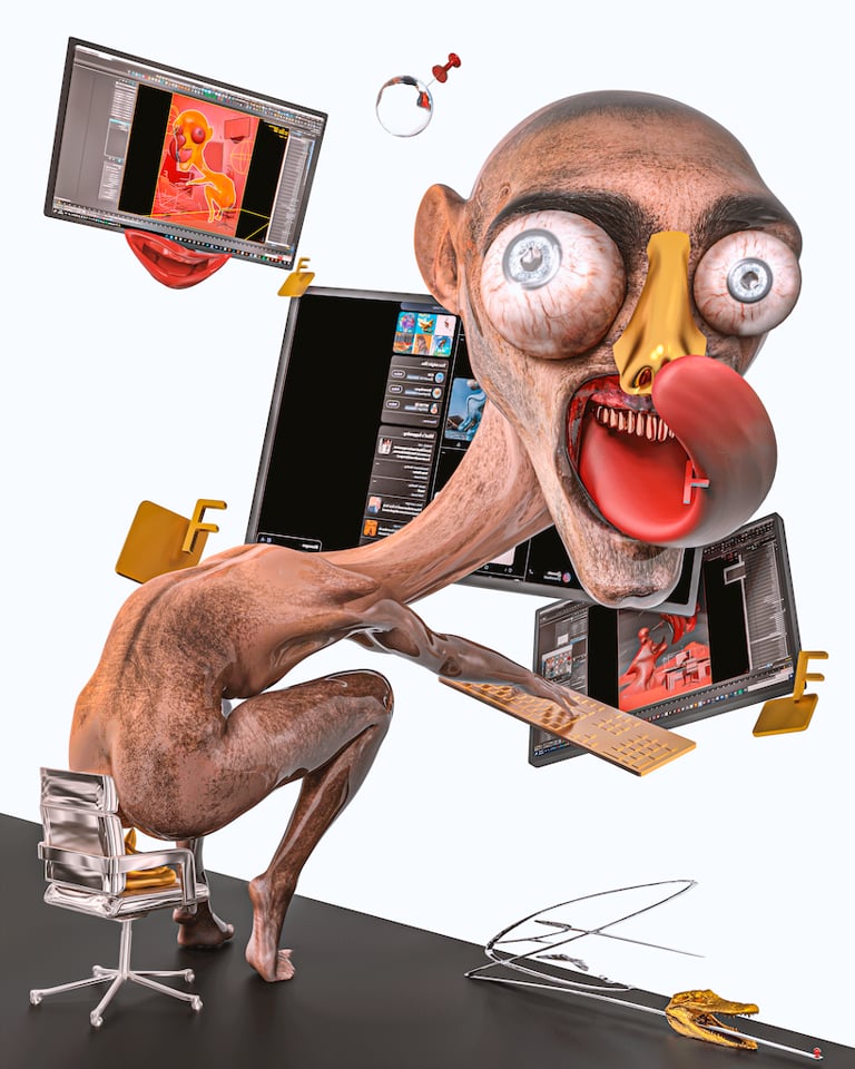 Frenetik Void, Falling for Fakes, 2021. Courtesy of the artist