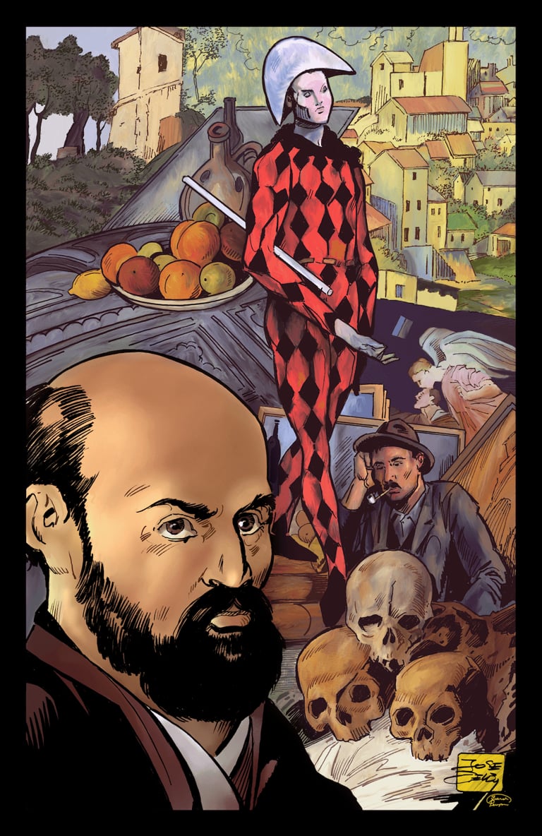 José Delbo (with coloring by Sarah Perryman), Cezanne, 2022. Courtesy of the artist