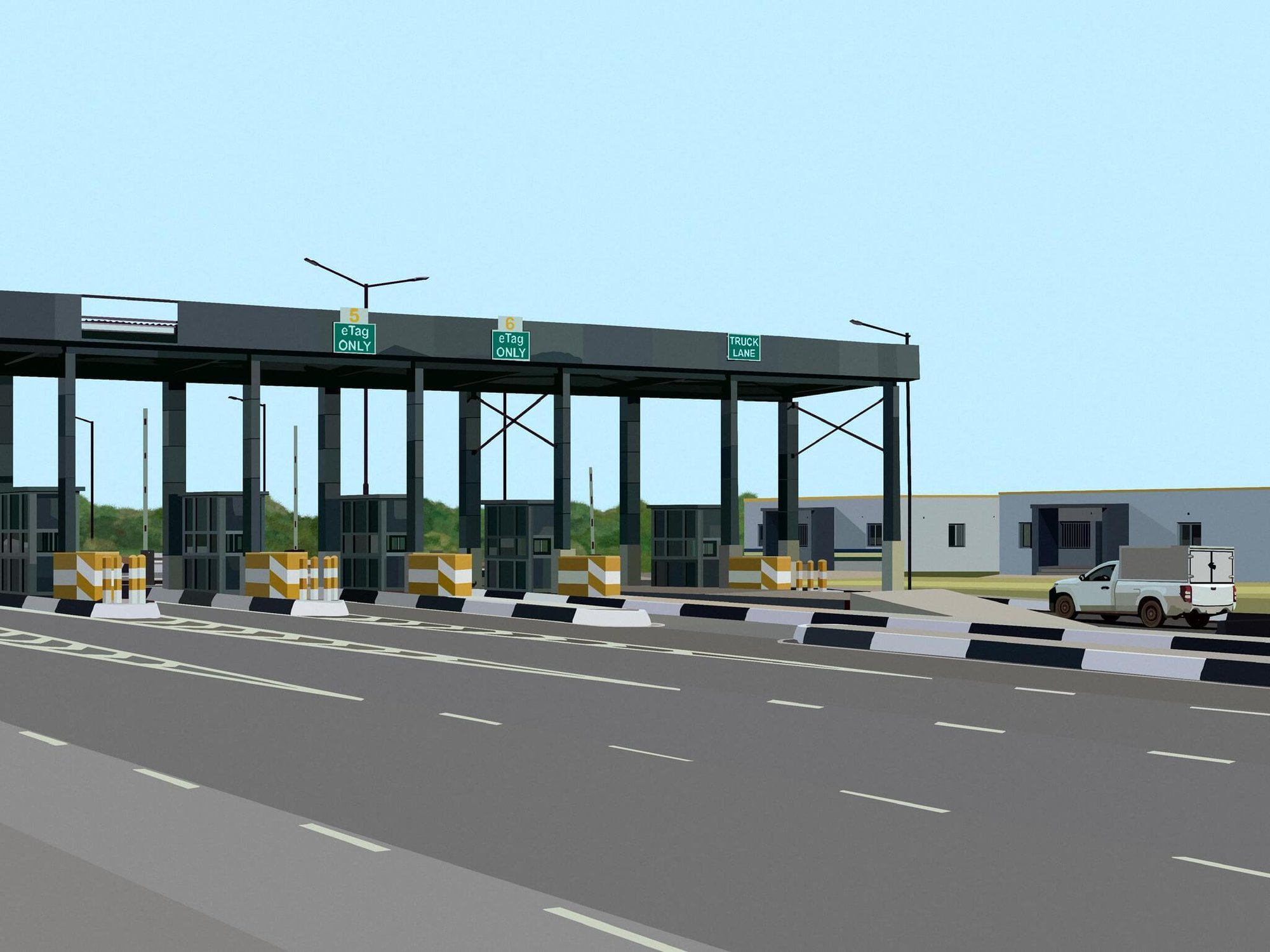 Yomi Dinero, The Toll Plaza, 2022. Courtesy of the artist