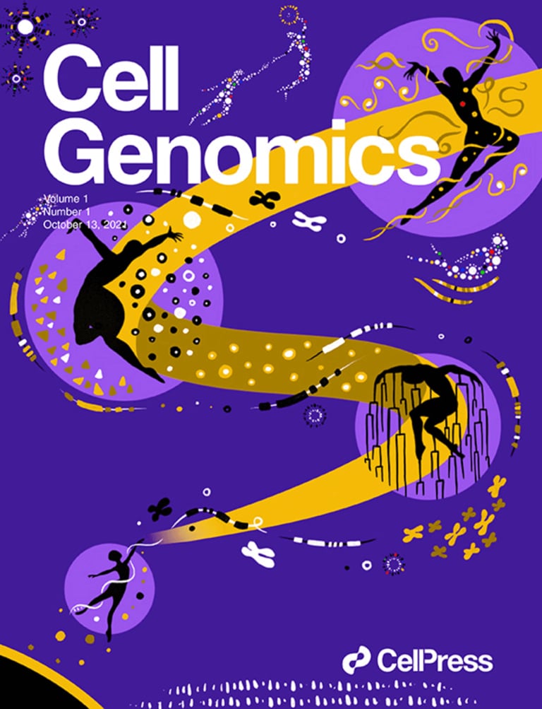 Alex Cagan, Cover illustration for the inaugural issue of Cell Genomics, October 13, 2021. Courtesy of the artist