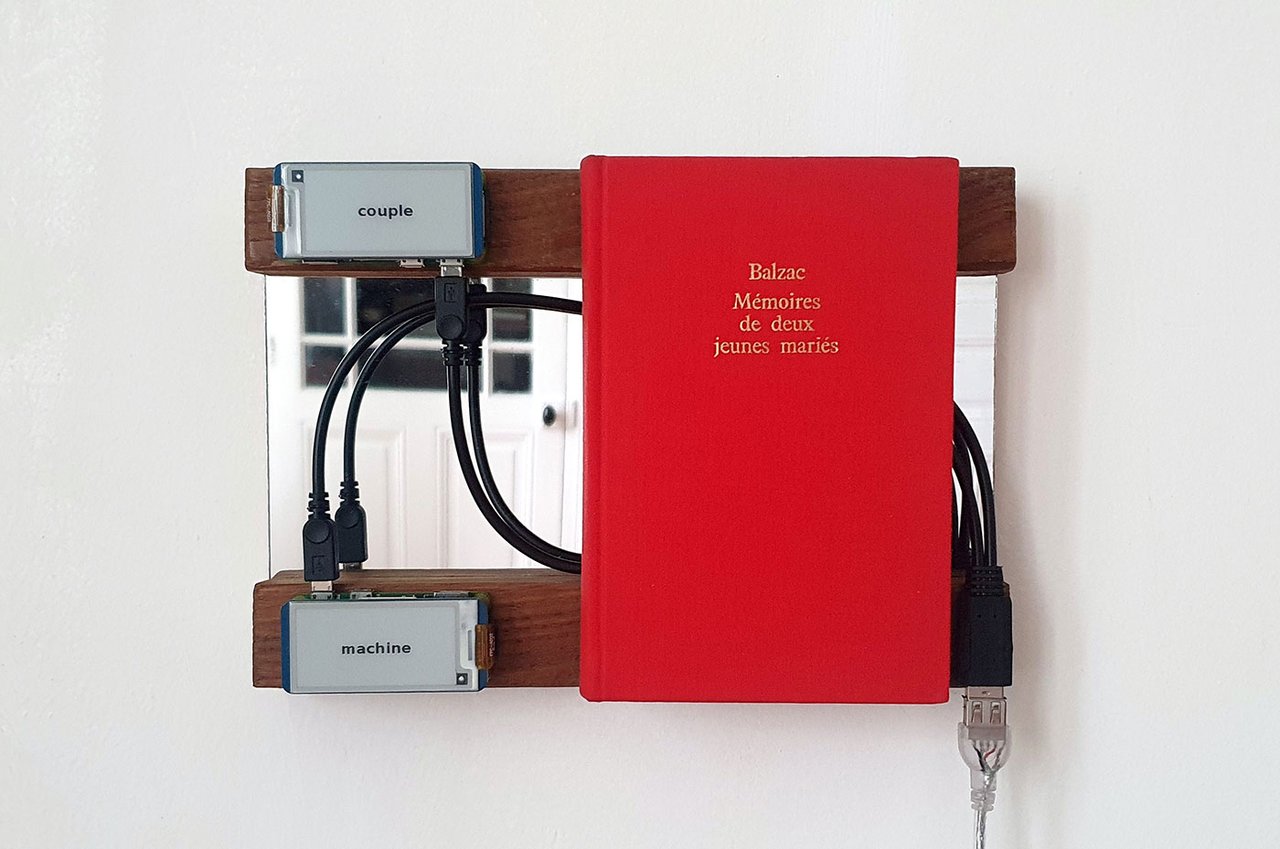 Wen New Atelier, Couple Machine, a bilingual generative literature machine, 2024. Courtesy of theartist