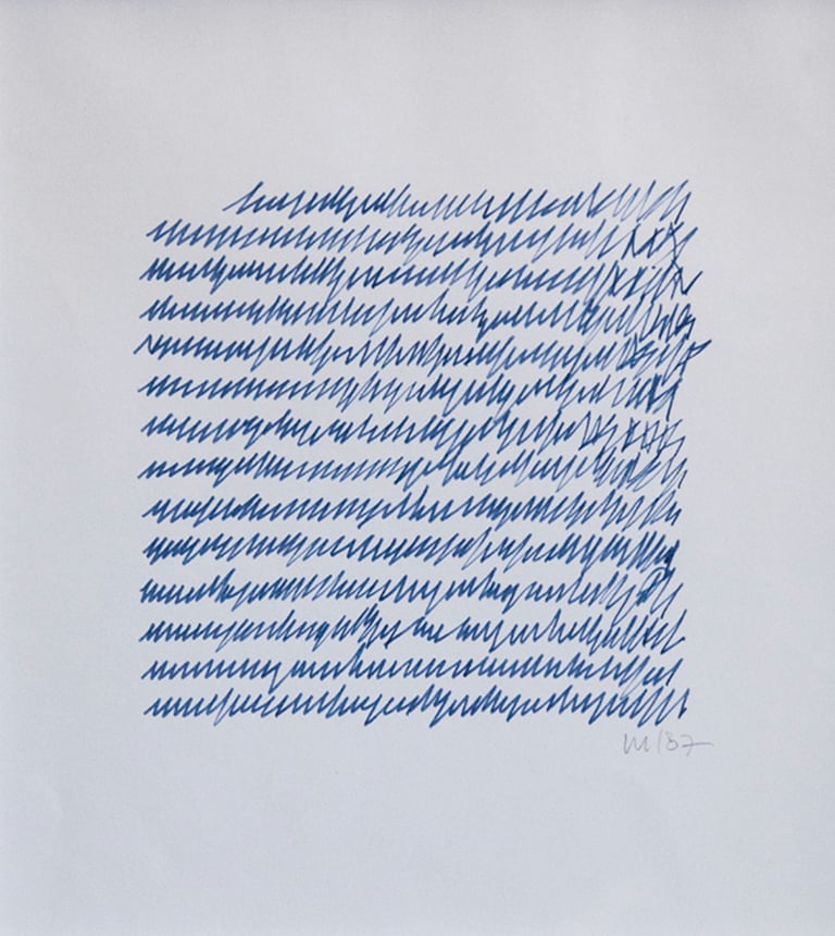 Vera Molnar, Lettres de ma Mère (“Letter from my Mother”), 1987. Courtesy of The Anne and Michael Spalter Digital Art Collection