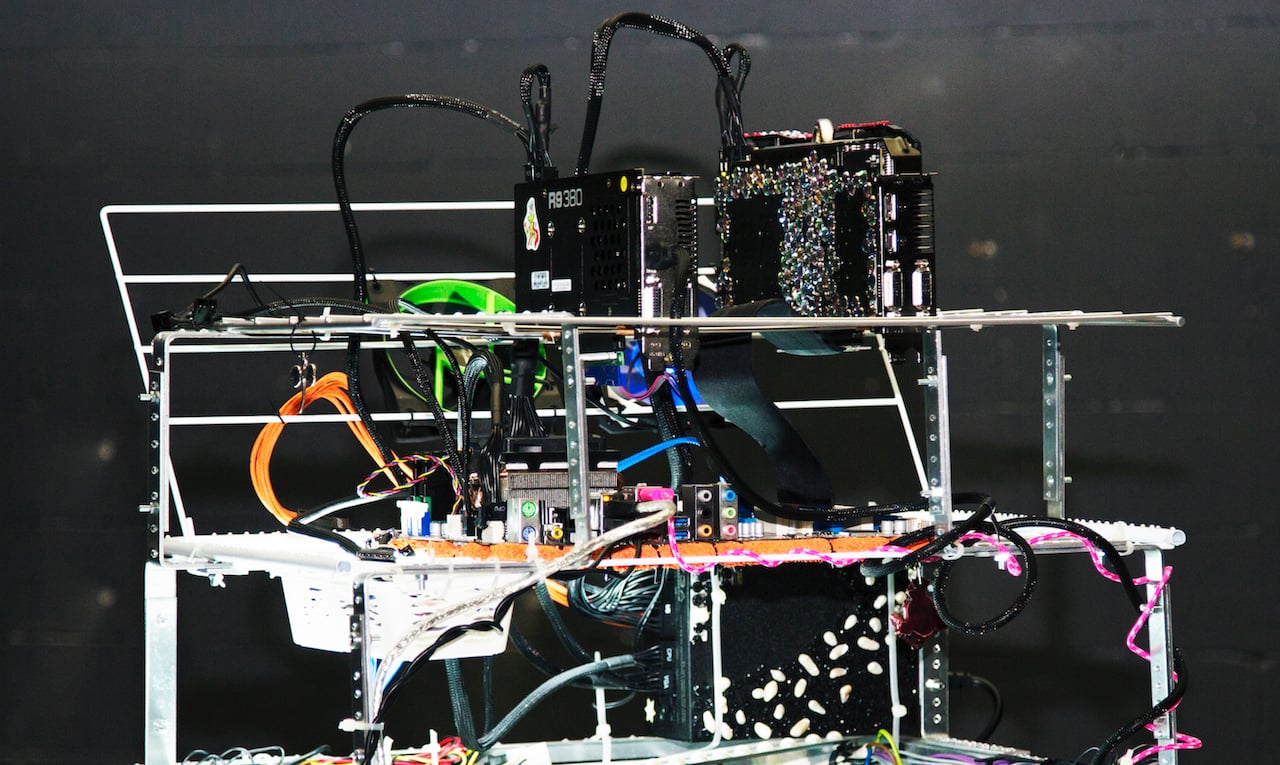 Credit: PWR, Nesting Cycle (Ethereum mining computer), Tongersestraat 42a, Maastricht, NL, 9/10, 2015. Courtesy of PWR