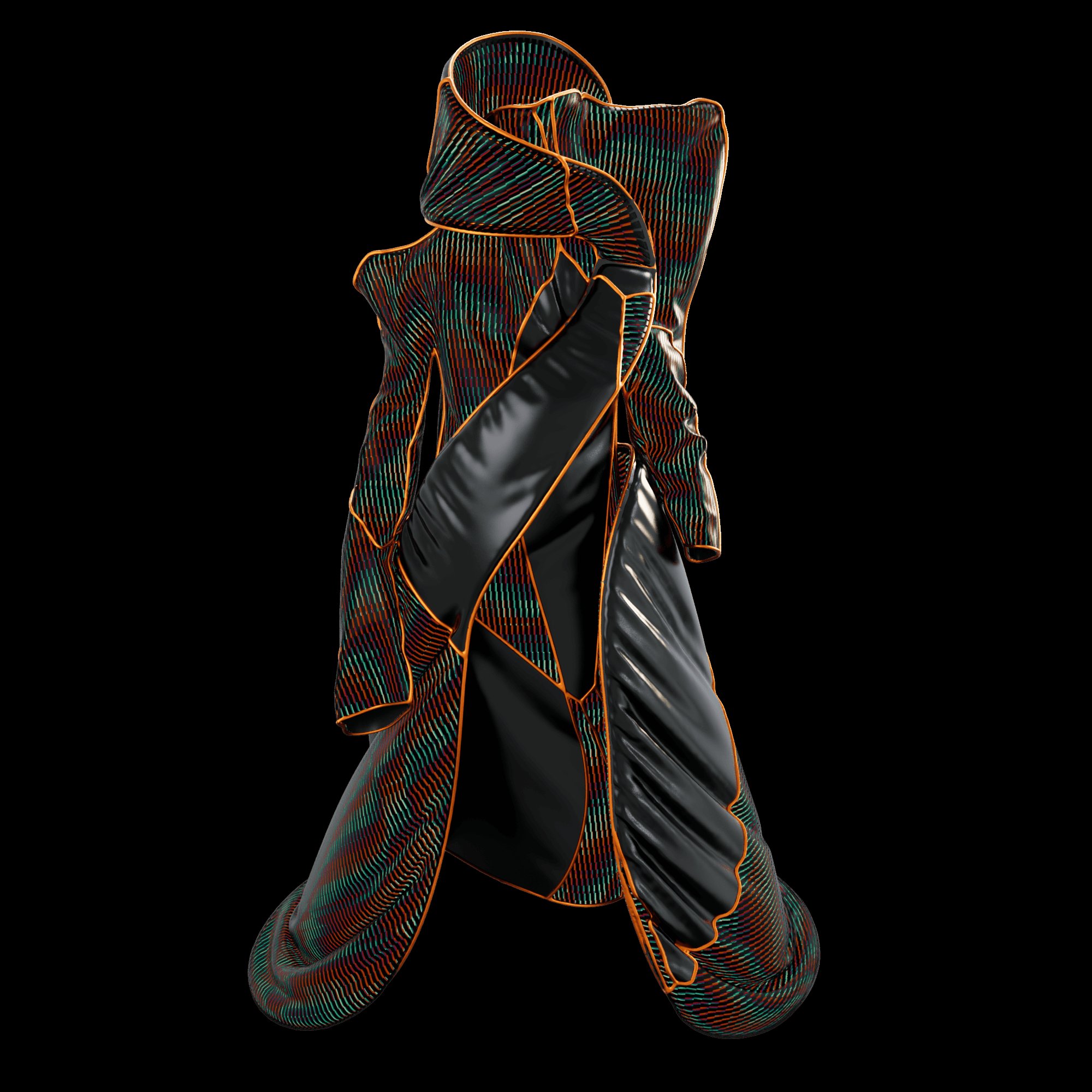 DRAUP x Nicolas Sassoon, Coat variations (preview output), 2023. Courtesy of DRAUP