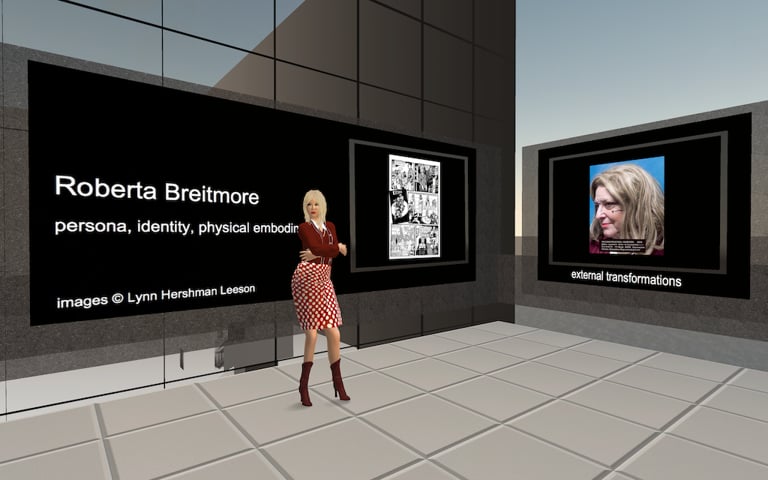 Lynn Hershman Leeson, Life Squared showing avatar Roberta Breitmore in Second Life, 2005. Courtesy of the artist