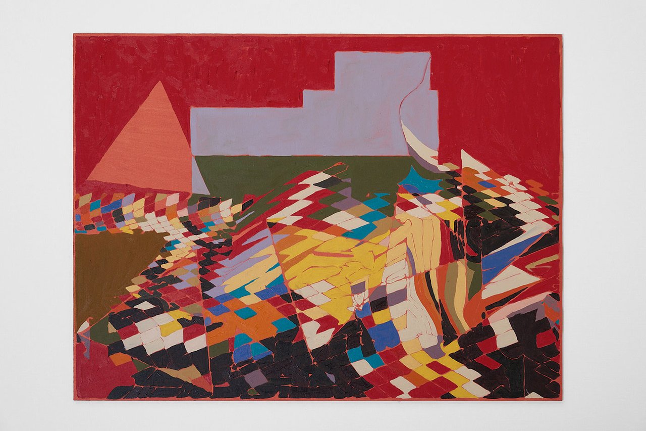 William Mapan, Mieux ailleurs, from the painting series Paysages Plausibles, 2026. Courtesy of the artist and Art Blocks. Photography by Federico Floriani