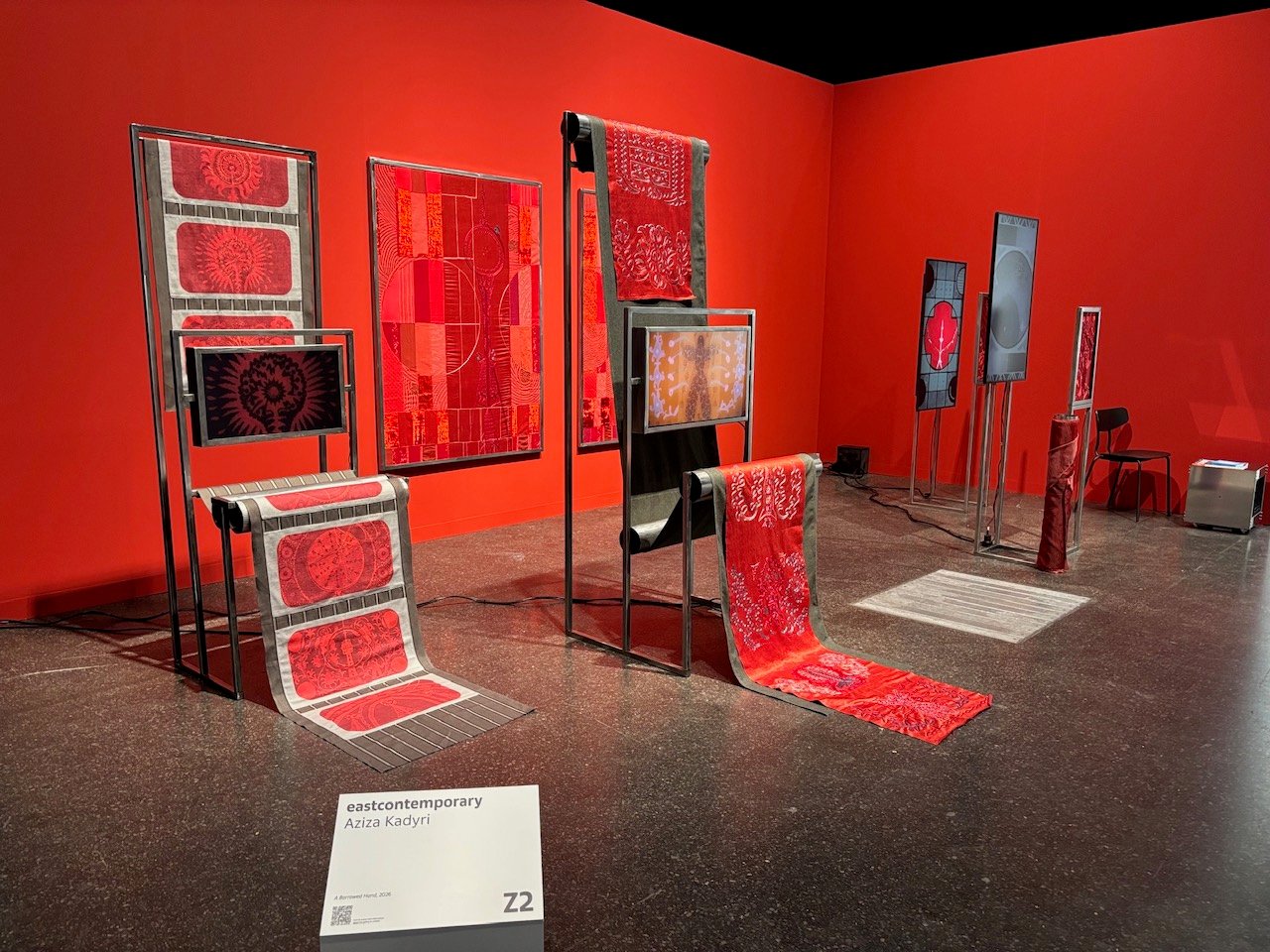 Installation view, Eastcontemporary, Aziza Kadyri, A Borrowed Hand (2026). Photography by Right Click Save
