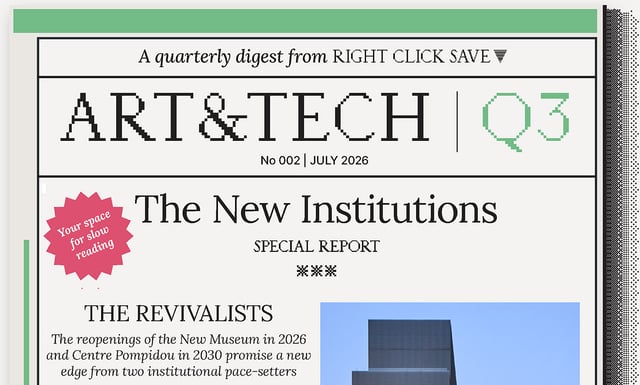 Right Click Save publishes new edition of Art & Tech quarterly