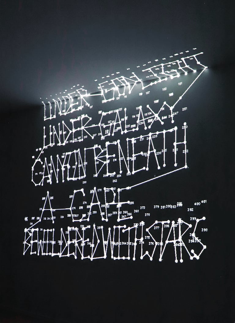 Alida Sun in collaboration with Franny Choi, bewildered with stars, 2023. Courtesy of the artist