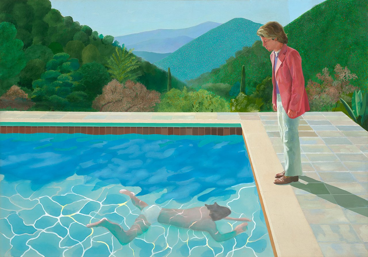 David Hockney, Portrait of an Artist (Pool with Two Figures), 1972. Acrylic on canvas. © David Hockney. Photography by Jonathan Wilkinson