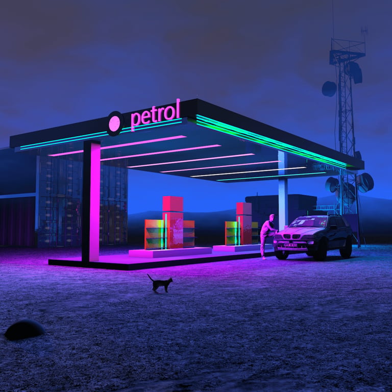Muhammad Nafay, Petrol Station, 2021. Courtesy of the artist
