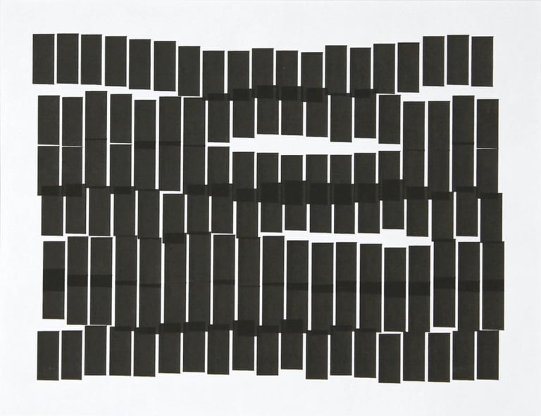 Vera Molnar, Rectangles (Ref.85H), 1983. Courtesy of the artist and Galerie Osiris