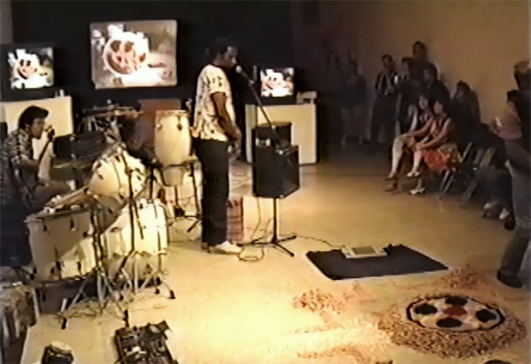 Ulysses Jenkins & the Othervisions Art Band, Telematic Performances, 1990. Courtesy of the EZTV Archive
