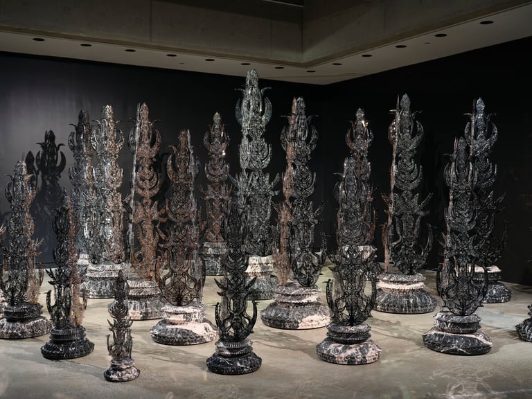 Ranbir Sidhu, Fortress of Memory, 2025. Installation view, “No Limits”, Art Gallery of Ontario. © Ranbir Sidhu. Courtesy of the artist. Photography by AGO