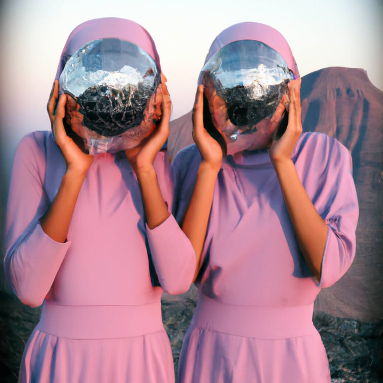 Eman Ali, Banat Al Fi'9a (The Silver Girls) AI-assisted project — Untitled #3, 2022. Courtesy of the artist