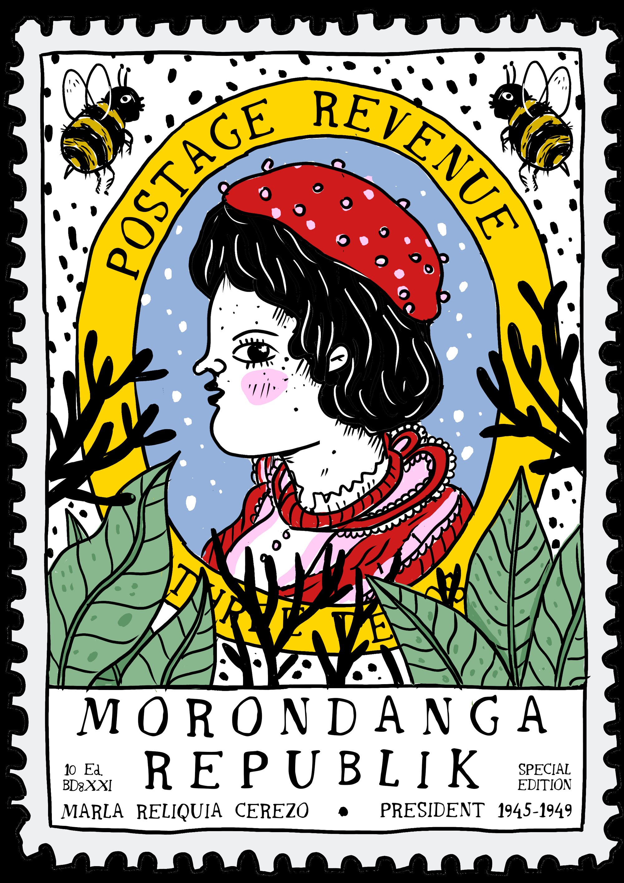 Flora Márquez, Morondanga Republik — Marla Reliquia Cerezo, President (1945-1949), 2021. Courtesy of the artist