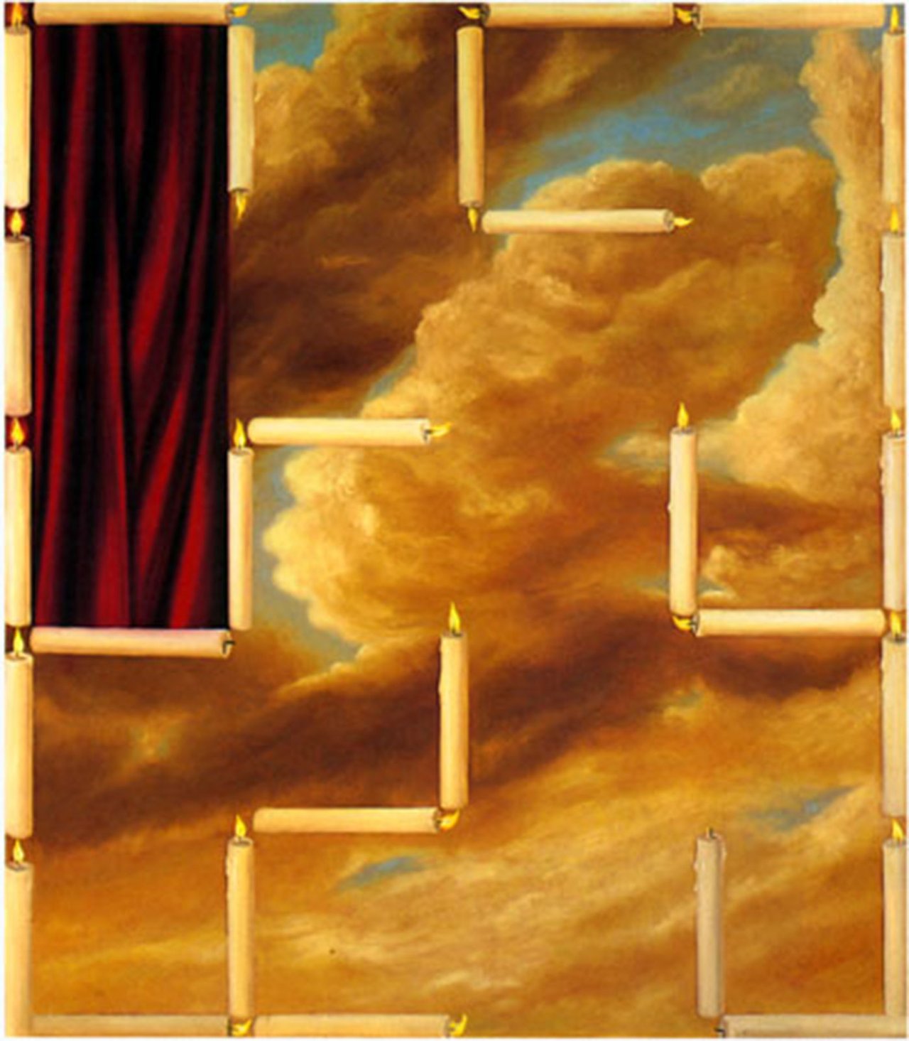 Suzanne Treister, A Simple Maze, 1988. Oil on canvas. Courtesy of the artist, Annely Juda Fine Art, London, and P.P.O.W. Gallery, New York