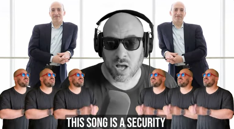 Jonathan Mann, (Still from) This Song is a Security, 2024. Courtesy of the artist