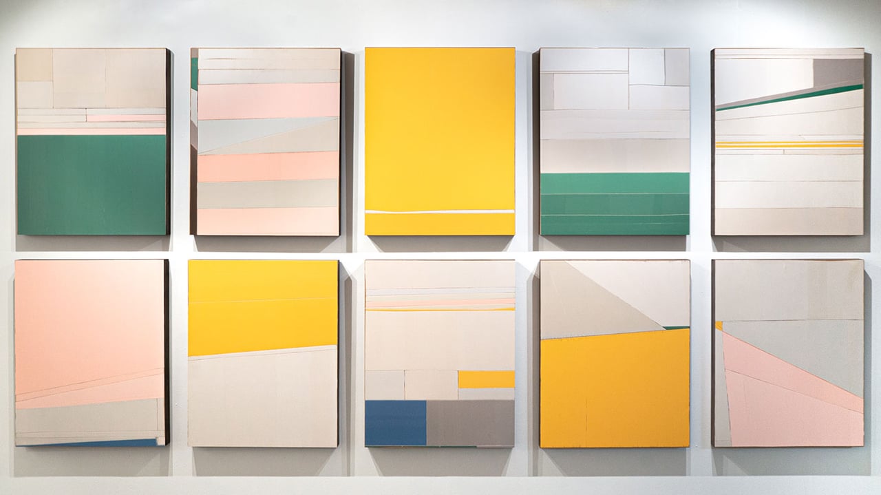 Tyler Hobbs, Day Gardens (2025), Installation shot, LaCollection, Digital Art Mile, Basel. Courtesy of the artist
