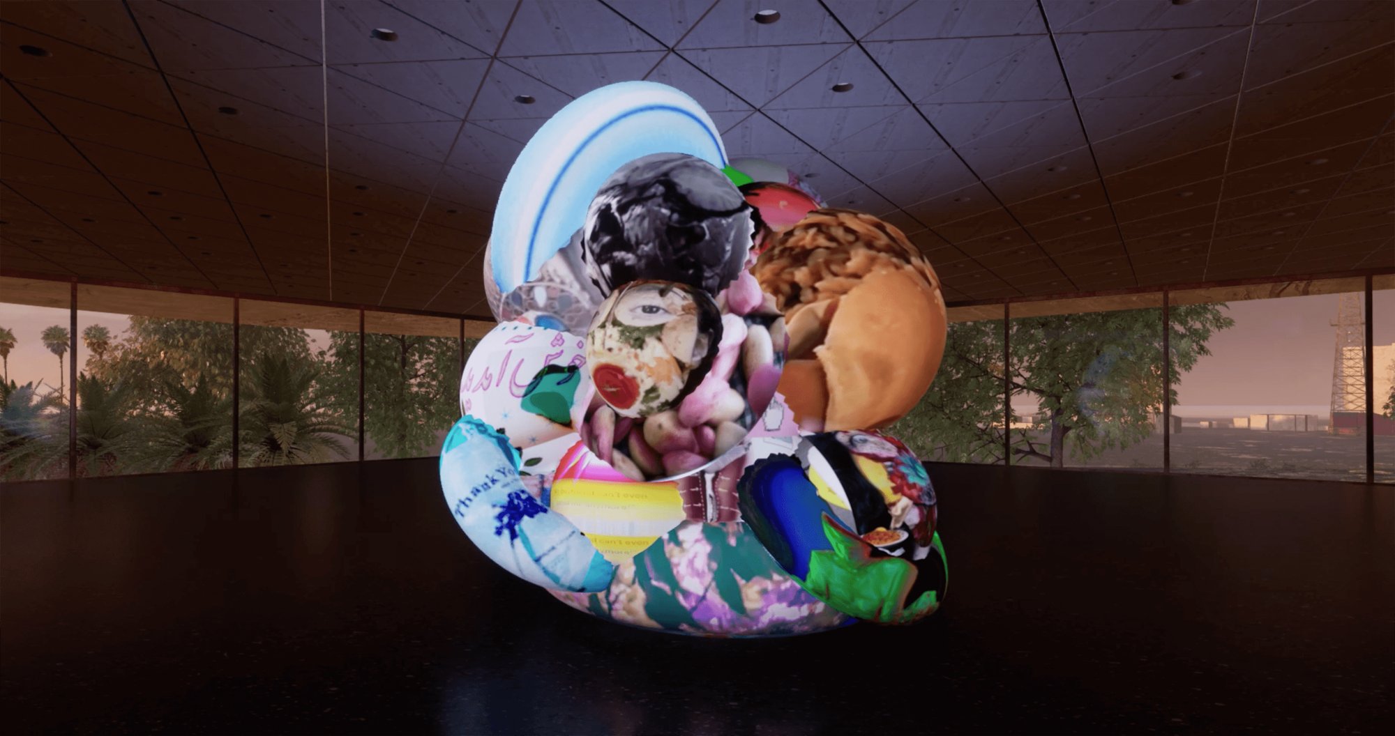 Bahareh Khoshooee, #EverChanging Facade (Virtual Iteration), 2023. Courtesy of the artist and EPOCH, Los Angeles