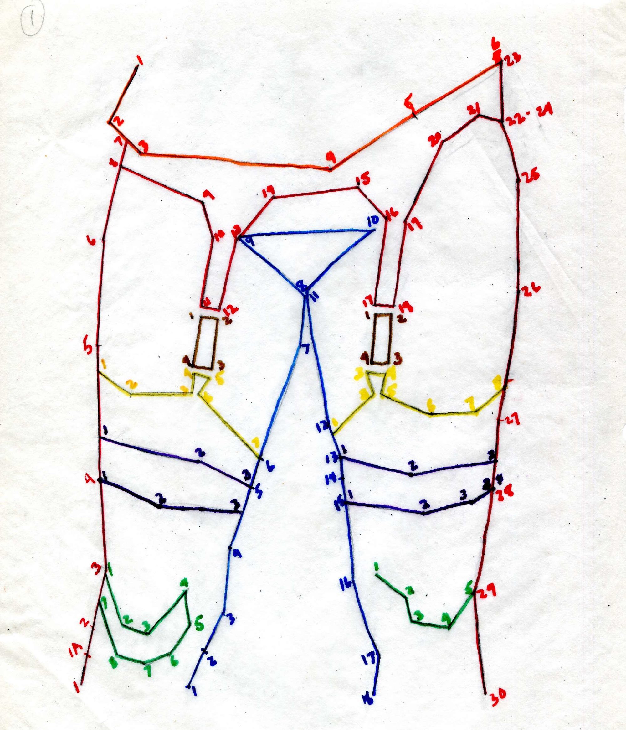 Rebecca Allen, Girl Lifts Skirt, 1974. Courtesy of the artist