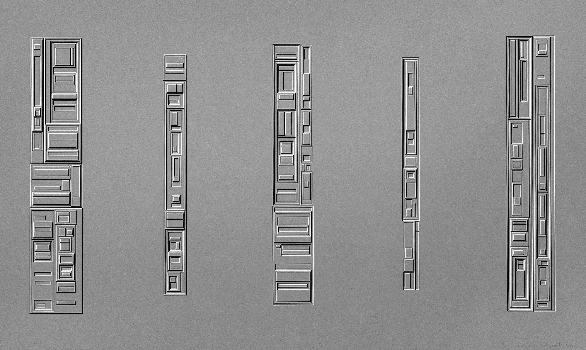 Jan Robert Leegte, Bas-relief: Plots #5, 2024. Courtesy of the artist and Heft Gallery