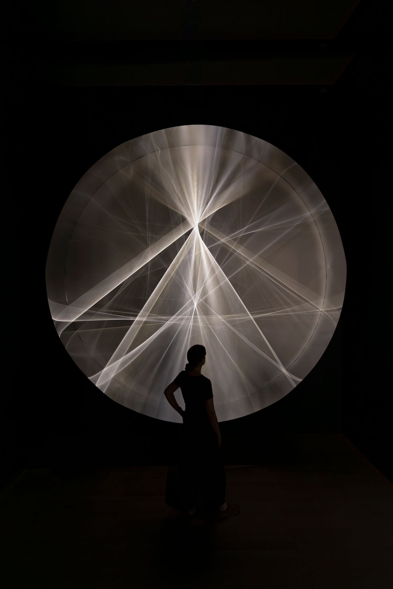 Installation view of “Julio Le Parc | Light. Colour. Action” at Tate Modern, London, with work: Unique Continual Light Cylinder (1962-2012) by Julio Le Parc. Lent by the Atelier Le Parc 2026 © ADAGP, Paris and DACS, London 2025. Photography by Kathleen Arundell