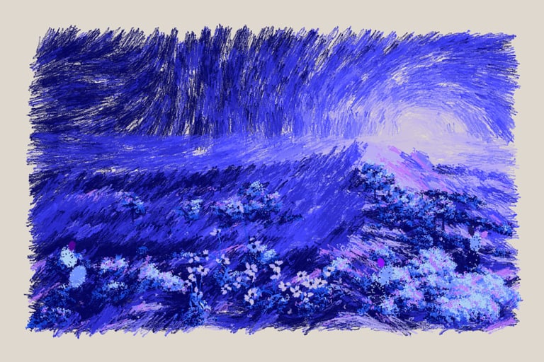 Nat Sarkissian, Sunset from the Bluffs #91, 2023. Courtesy of the artist and Bright Moments