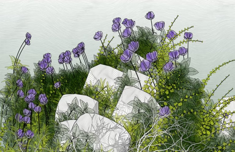 Credit: Zancan, Lushtemples — Highlights of the Hike (detail), 2021. Courtesy of the artist