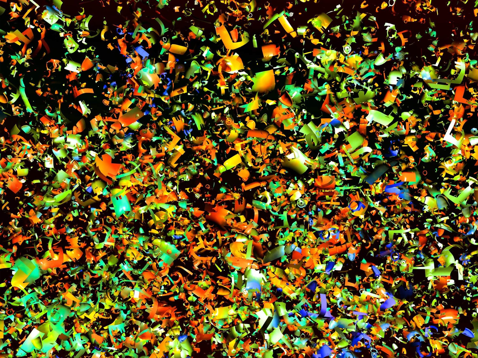 Charles “Chuck” Csuri, Festive Frame 47 (from the “Infinity” series), 2006. Courtesy of Caroline Csuri