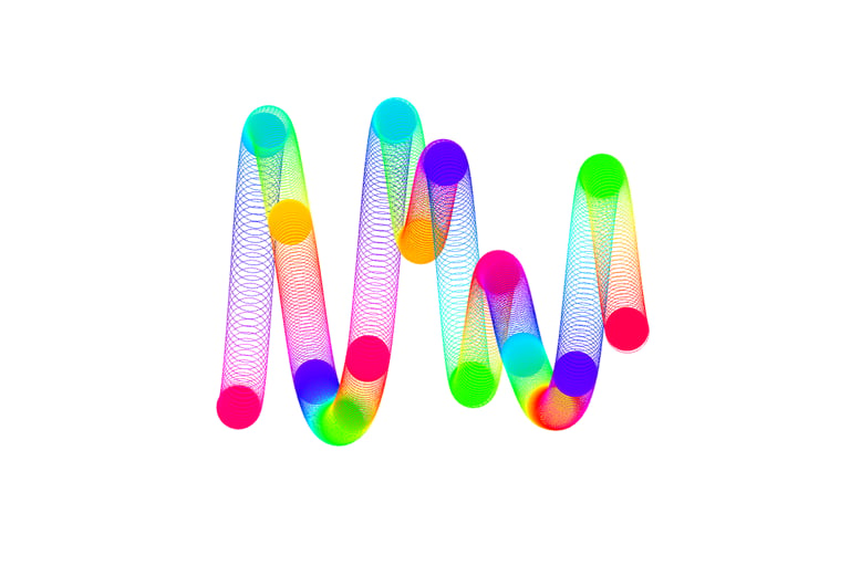 Snowfro, Chromie Squiggle #8353, 2021. Courtesy of Curated