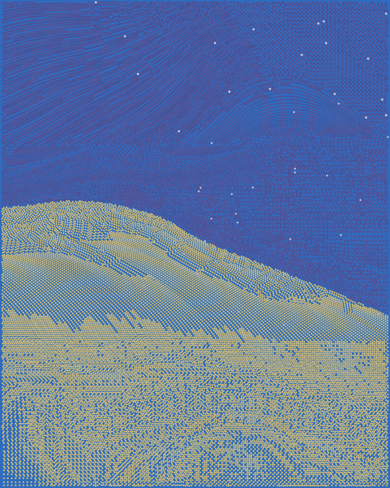 Tyler Hobbs and Dandelion Wist, parametric artist sdv.eth, QQL #7, 2022. Courtesy of the artists