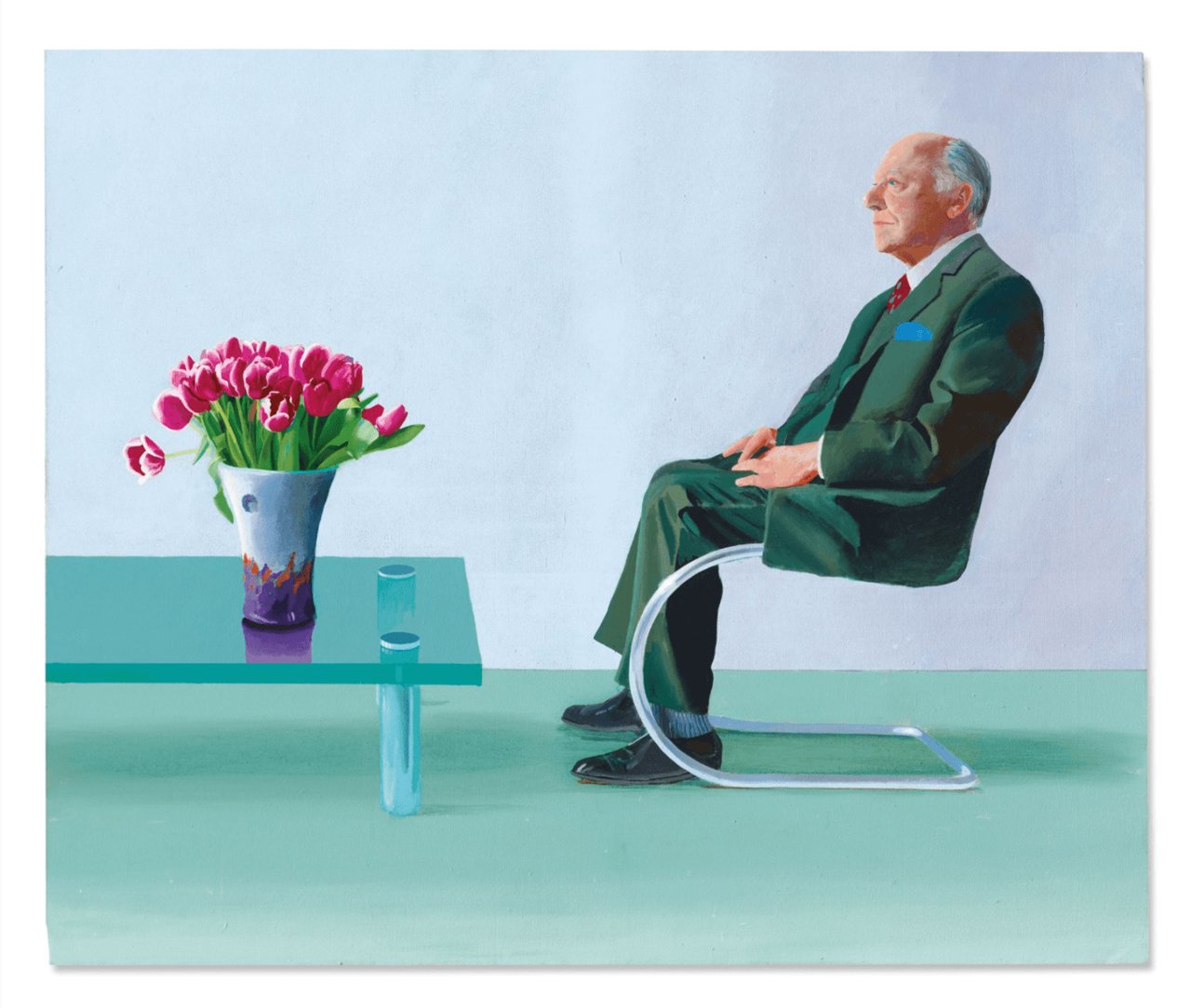David Hockney, Portrait of Sir David Webster, 1971. Courtesy of Christie’s Ltd 2020