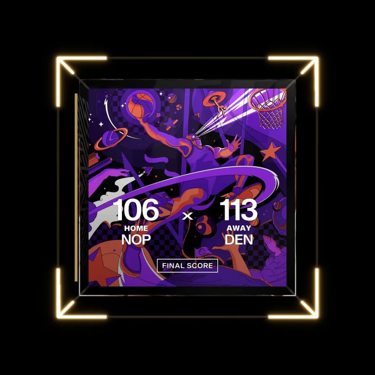 thefunnyguys original profile picture: NBA Top Shot, Zion Williamson Block, January 24, 2020, Cosmic (Series 1) Legendary #45/49, 2020. Courtesy of thefunnyguys
