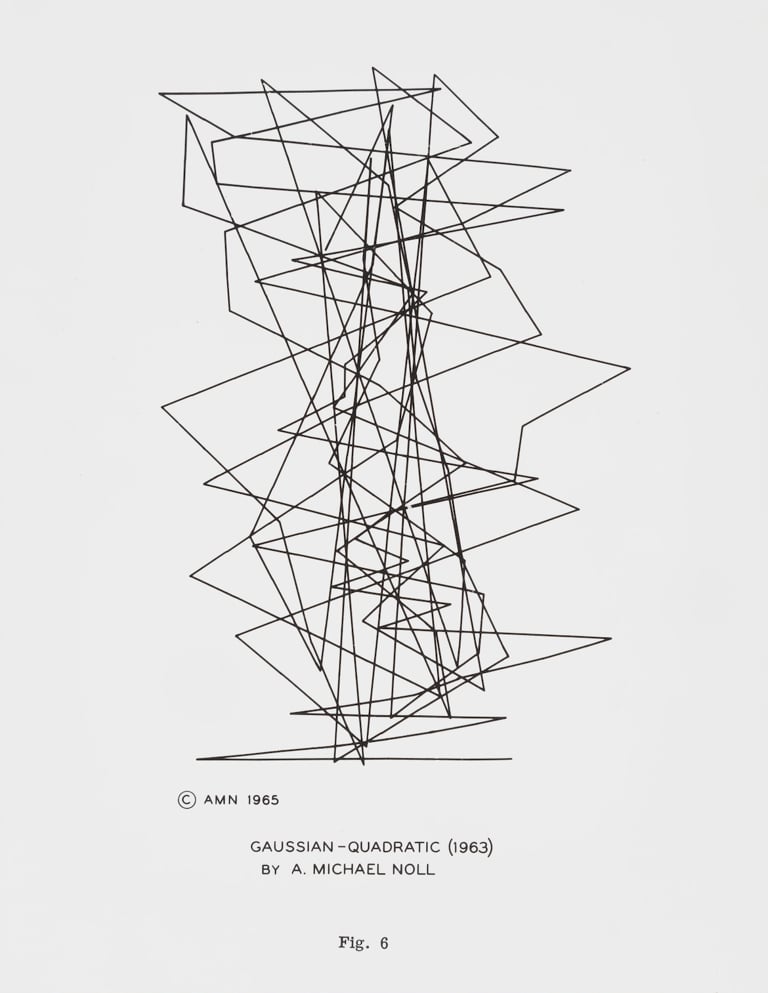 A. Michael Noll, Gaussian-Quadratic, 1963. Courtesy of the artist and Victoria and Albert Museum, London